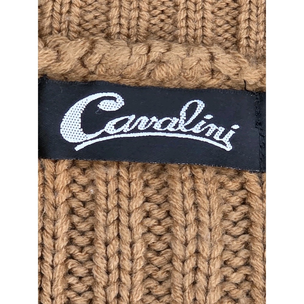 Cavalini Long Knit Cardigan Acrylic Brown Button Front Medium Fall/ Winter/Summe - Picture 7 of 9